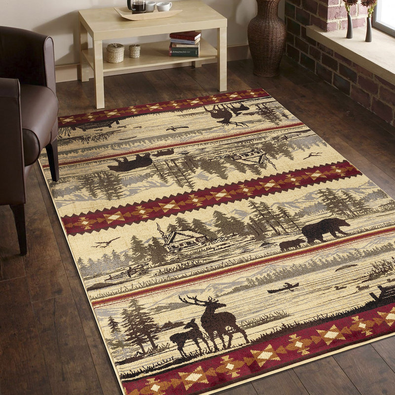 Tapis multicolore Nature's Nest, Tapis de couloir 2 pi 7 po x 7 pi 3 po