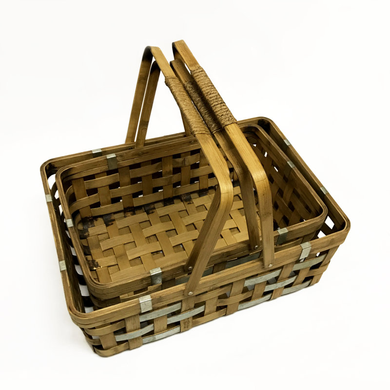 Gracie Oaks Wicker Decorative Basket