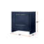 36 po L x P 20 po. Meuble-lavabo bleu marine avec surface en quartz blanc - fabrication en bois massif, fermeture en douceur, et tiroirs d'armoire pour le rangement, salle de bain avec trou de robinet, comptoir de 36 po x P 20 po