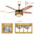 52 Inch Modern European And American Restaurant Inverter Ceiling Fan With Crystal Strips