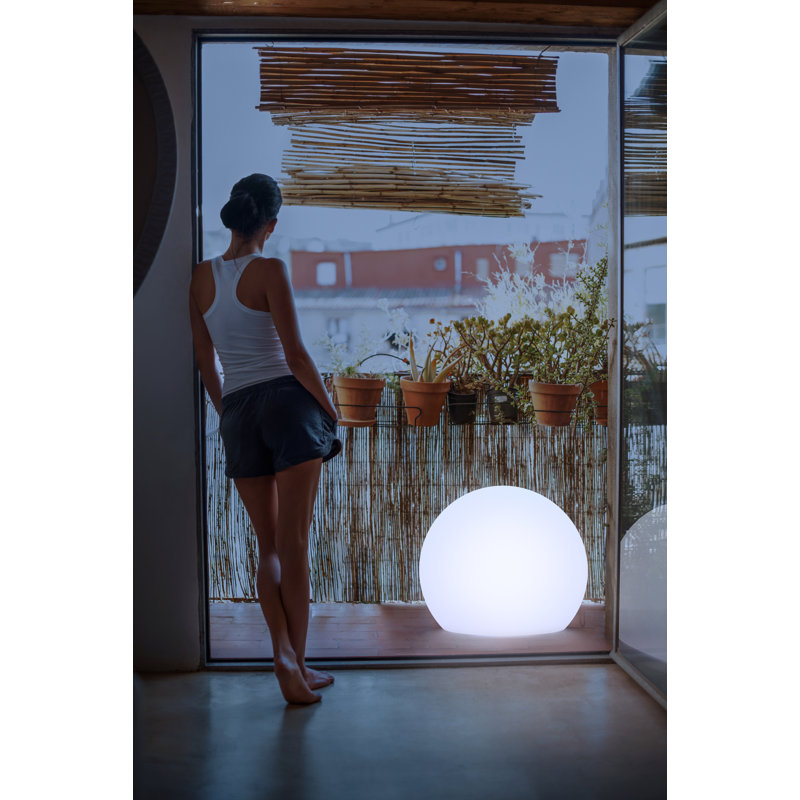 Plug-in Integrated LED Outdoor Globe Light, 24" H x 22" W x 22" D