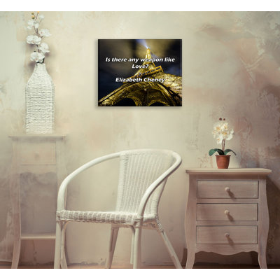Artsy Quote "Is there any weapon like Love?" By Elizabeth Cheney Gallery Wrapped Canvas