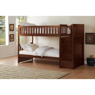 Geirlaug Kids Twin Over Twin Bunk Bed