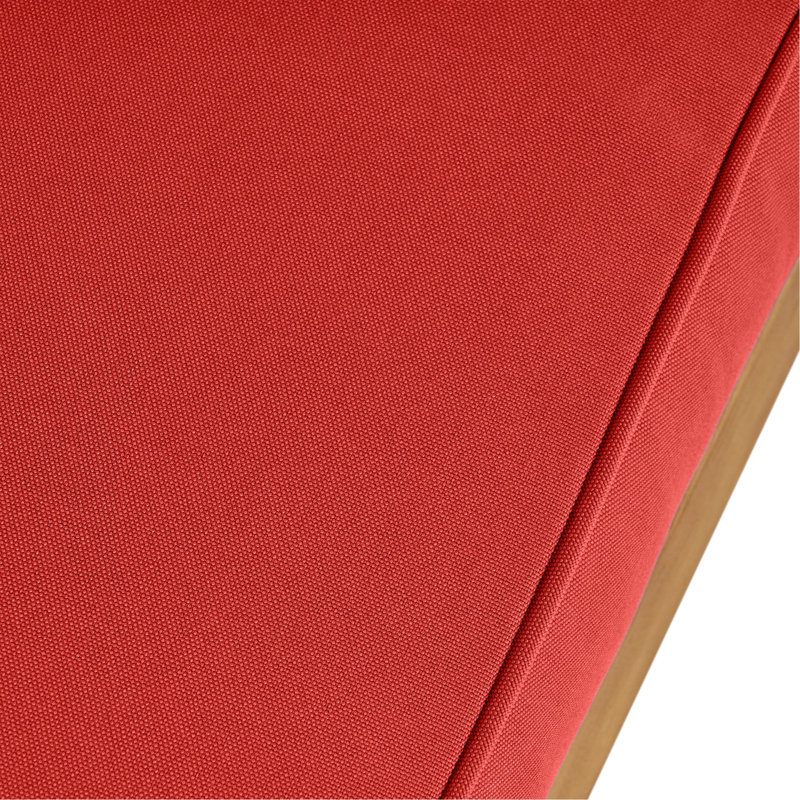 Fauteuil club Brava, Naturel, Rouge