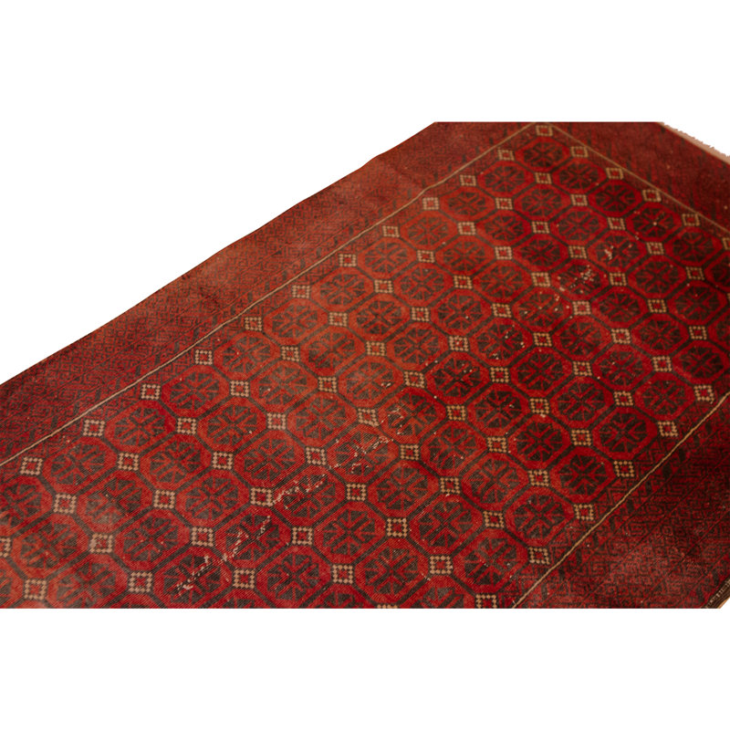 Tapis rouge noué à la main de haute qualité