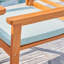 Fauteuil de salle à manger en bois d'eucalyptus avec coussin Waimea