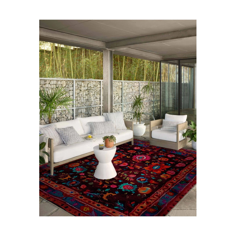 Tapis vintage lavable à la machine Vintage, Sous-tapis carré 3 pi 3 po inclus