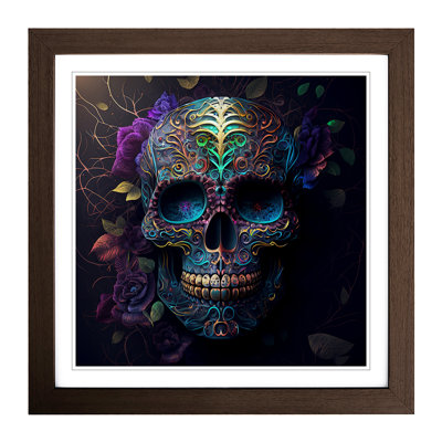 Sugar Skull Digital Art No.1 - Framed Print