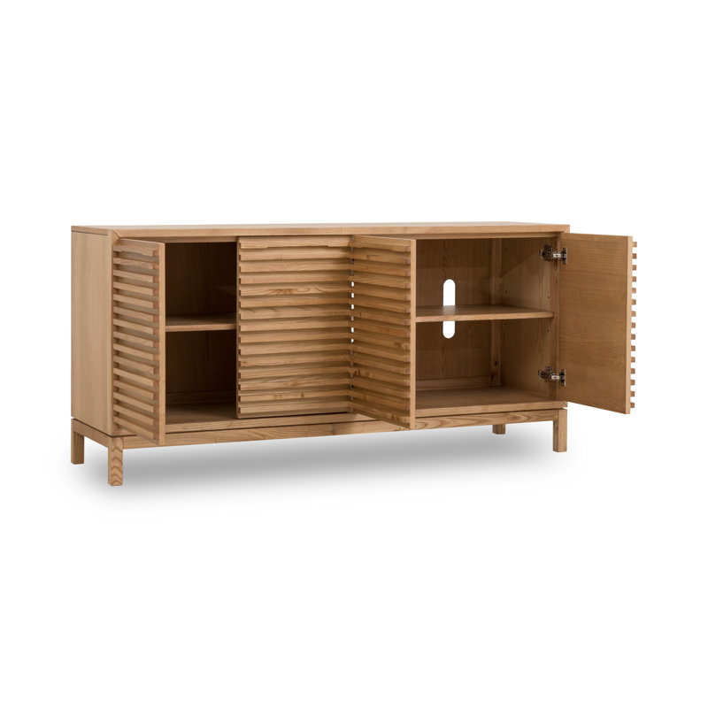 Pindall 162.56cm Solid Wood Sideboard