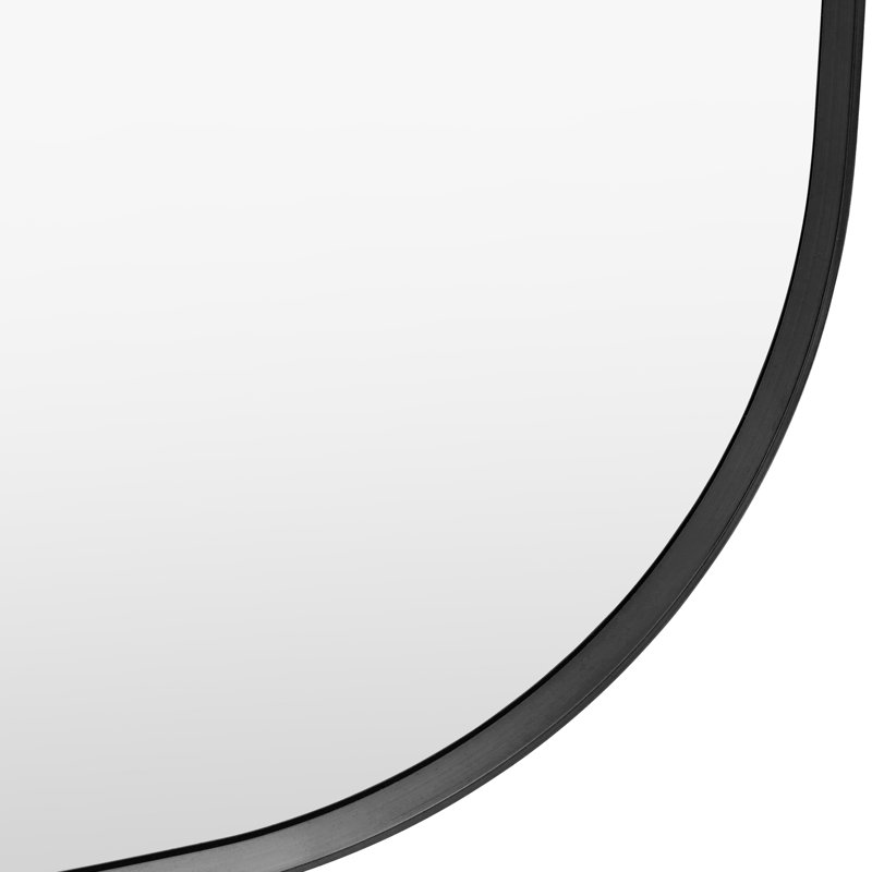 Holworth Shaped Leaner Mirror, Black, 170 cm H x 70 cm W