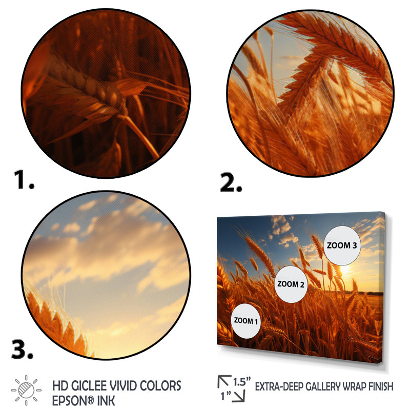 Canada Golden Harvest II - impression, Cadre doré à une seule photo, H 30 po x l 40 po x P 1,5 po