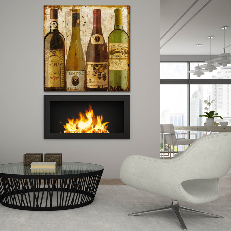  «Wine Samples Of Europe 1» par Art Licensing Studio, art mural en verre acrylique, 36 po x 36 po, H 36 po x l 36 po