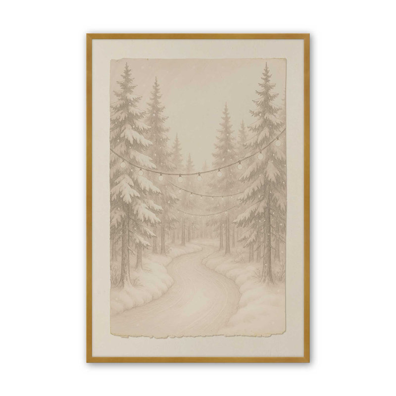 «Twilight Pathway», reproduction d'art, Or poli, 11 po x 14 po