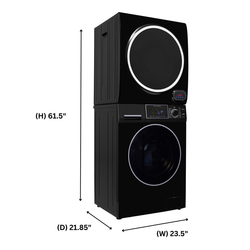 Laveuse Equator Premium empilable 110 V 1,62 pi³ 15 lb + sécheuse ventilée DIGI 3,5 pi³