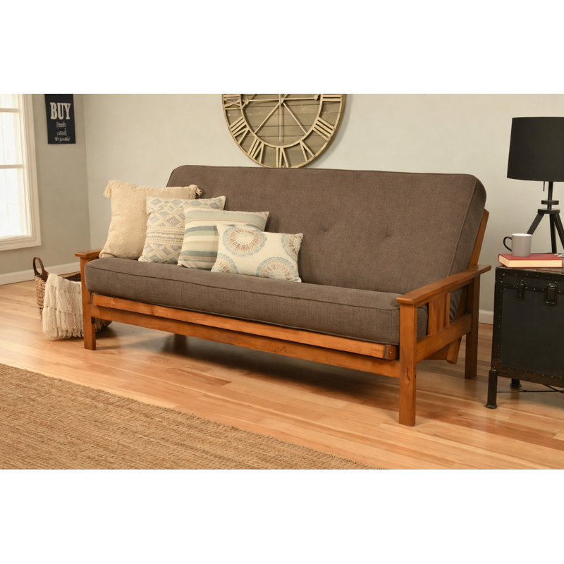 Lakel Futon Mattress, Frame Not Included, Full, Linen Cocoa, Innerspring