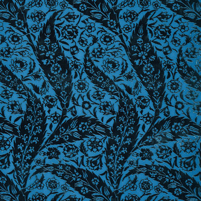 Saz Paisley Silk Velvet Fabric