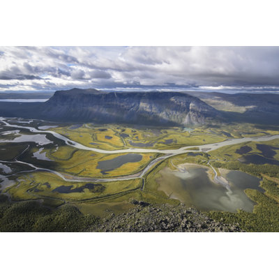 Skierfe On Rapadalen River - Wrapped Canvas Print