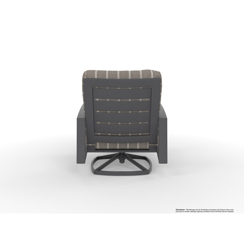 Arc Outdoor Lounge Chair, Graphite, Stitches Slate