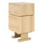 Table d'appoint rotative rotative de couleur naturelle avec tiroir fluide, base favorisant la circulation de l'air et armoire en verre rotative facile à assembler, base pratique pour le salon