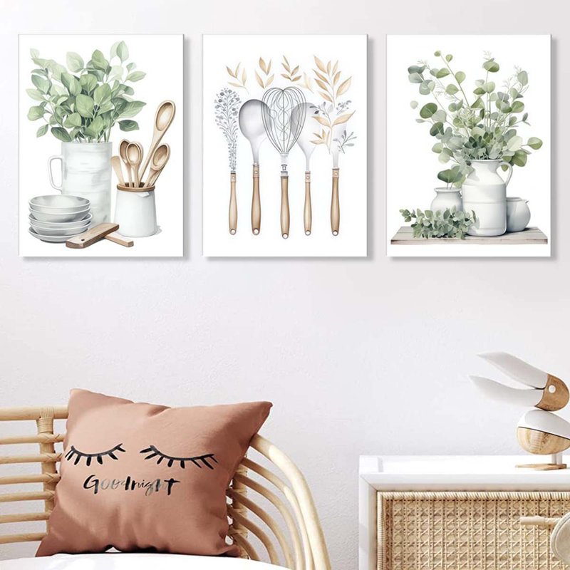 3 Piece Wrapped Canvas Print, 40 cm H x 30 cm W