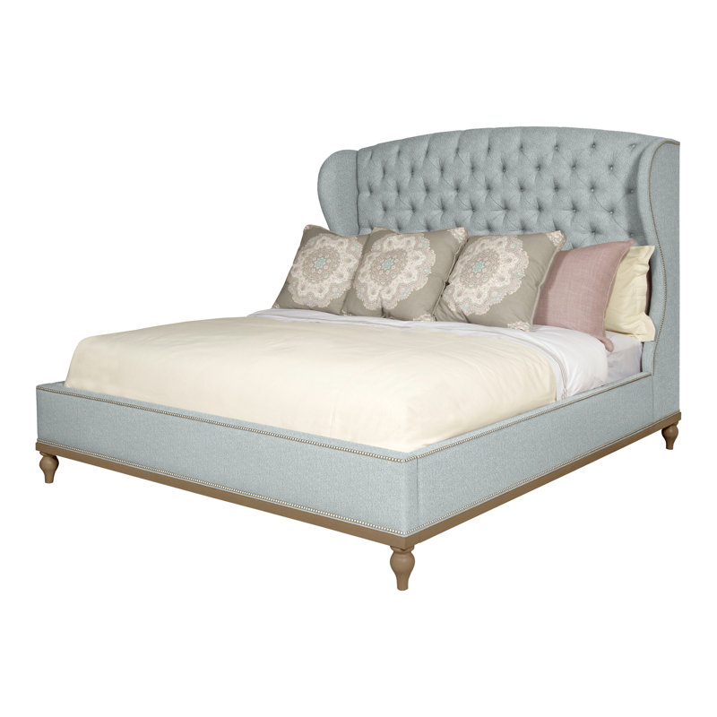 Emma Queen Upholstered Panel Bed, Navajo, Yes, Ian Haze