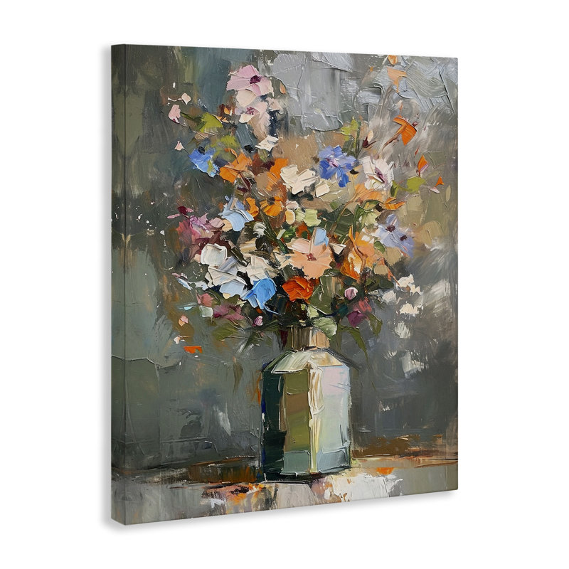 "Mixed Bold Bouquet", art mural par Ramona Murdock, H 30 po x l 24 po