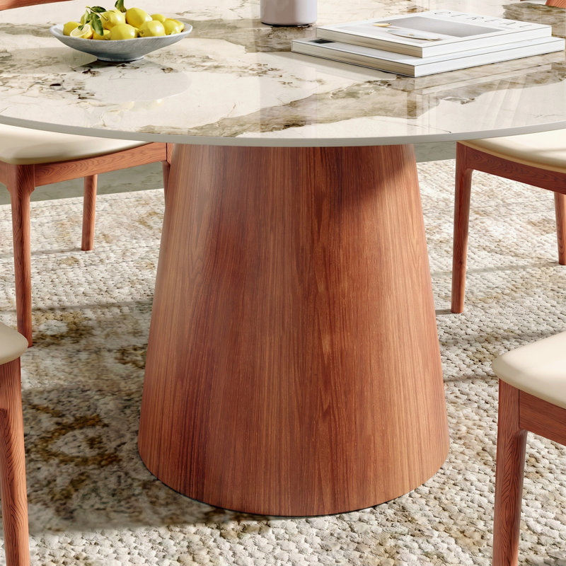 Petite table de salle à manger Bobrow 39 "pour 2 personnes, Brun, H 29,5 po x L 39,37 po x l 39,37 po, Pandora