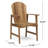 Outdoor Weather Resistant Acacia Wood Adirondack Dining Chairs, Set of 2-1955689274