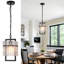 Luminaire suspendu moderne noir pour îlot de cuisine, éclairage en cristal pour îlot de cuisine avec luminaires suspendus en verre ondulé 
