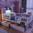 Wood Twin Size Platform Bed With Built-In LED Light, Multi-Functional Headboard, Guardrail And 2 Drawers (Bed)-1774273590