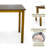 Solid Wood Classic Style Dining Table Set of 2 Falabella Chairs and Square Table-639137195