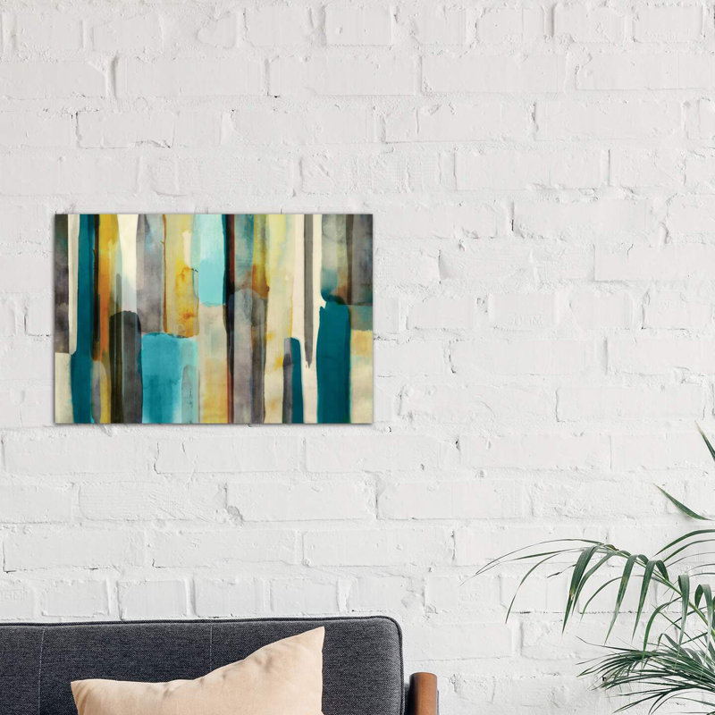 Woven In Teal by Edward Selkirk - Print on Canvas, 66.04 cm H x 45.72 cm W x 1.91 cm D, No Frame