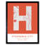 Hyderabad City City Map Hyderabad City Pakistan City Map Orange 1 Piece Single Picture Frame Wall Art