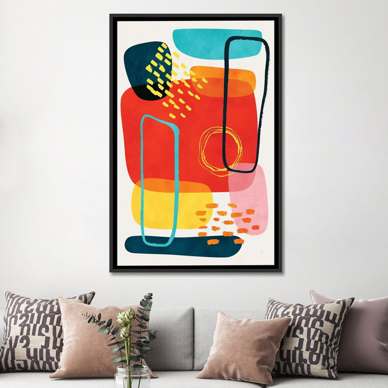 « ferra » par tracie andrews, impression sur toile tendue, H 26 po x l 18 po x P 1,5 po, Toile avec cadre noir, Pas de tapis