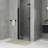 34 In. W X 72 In. Bifold Semi-Frameless Shower Door In Matte Black Finish