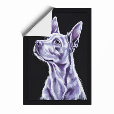 Poised Chihuahua Modern - Framed Print