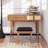 43.3" Classic Wood Makeup Vanity Set With Flip-Top Mirror And Stool, Dressing Table With Three Drawers And Storage Space, -1659778945