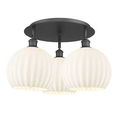 Baxman Glass Semi Flush Mount