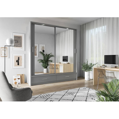 Emuel 2 Door Manufactured Wood Wardrobe