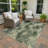 Machine Washable Indoor/Outdoor Chantille ACN2424 Abstract Rug-1157631184