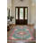 Girraj Burgundy Green Oriental Machine Printed CGirrajn Polyester Area Rug-1644728140