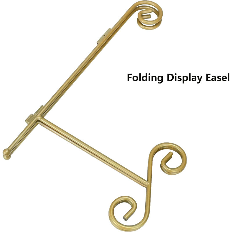 Plate Stand, Decorative Holder For Displaying Platters, Heavy Duty Metal Easel Stand For Picture, Photo Frame, Books And Round Objects