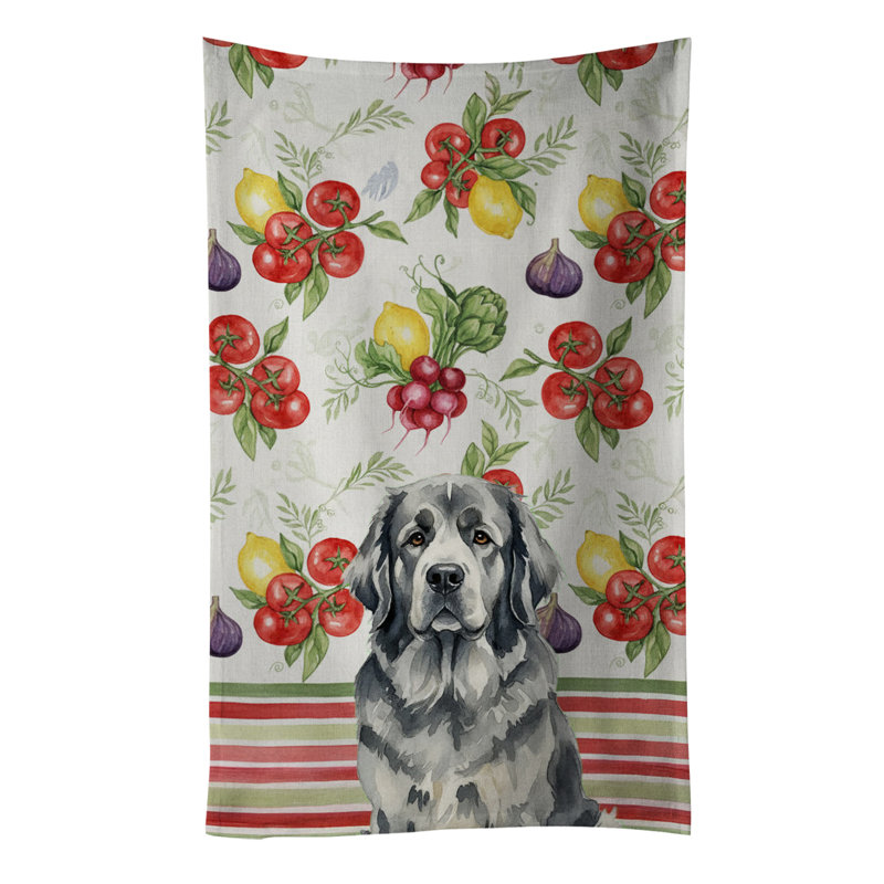 Serviette de cuisine grise de Terre-Neuve, Terre-Neuve gris