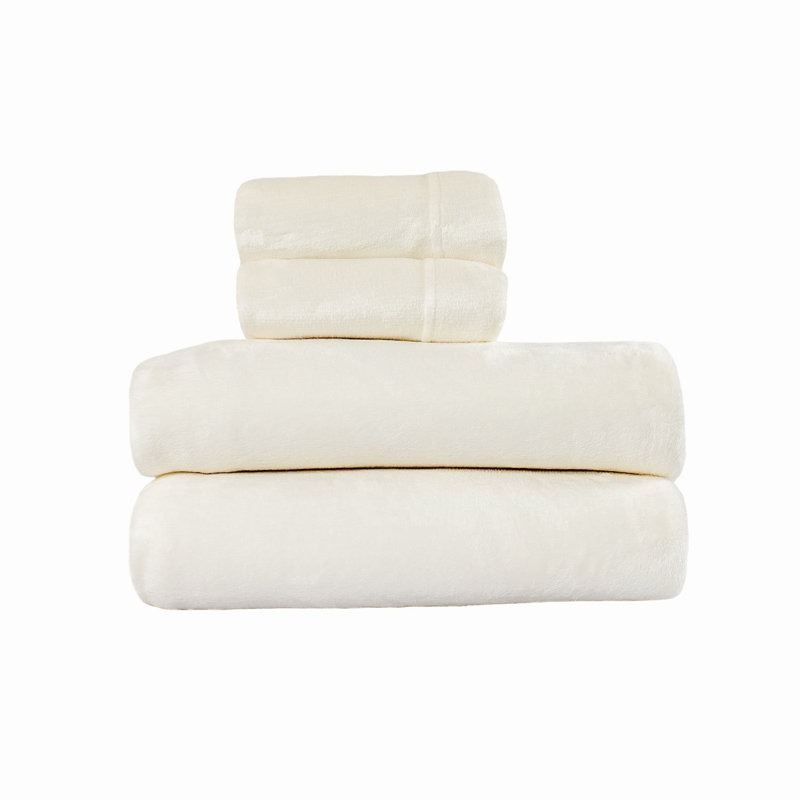 Polyester Machine Woven Sheet Set, Twin, Ivory