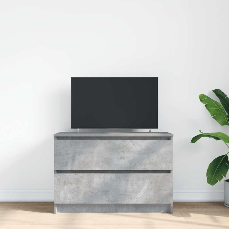  TV Cabinet 35x54 Cm Engineered Wood, 80 cm, Concrete Grey