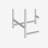 Light Grey Upholstered Square Vanity Stool