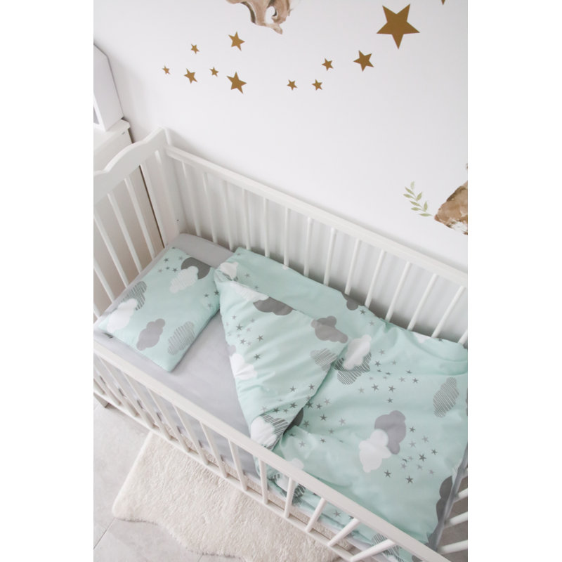 Reversible Plants & Flowers Toddler Bedding Set, 75 cm W x 100 cm L