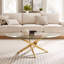 Table basse OVAL, table d'appoint en verre avec pieds 39,37 po, table à thé moderne pour le salon-1328108580