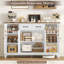 Buffet décoratif 4 portes avec 2 tiroirs, tablettes réglables-1574733644