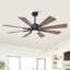 Grand ventilateur de plafond 60 po avec lumières à DEL 3CCT et télécommande Lisa, moteur CC réversible à 6 vitesses, tiges verticales de 5 po / 10 po Lisa-1152060046